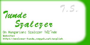 tunde szalczer business card